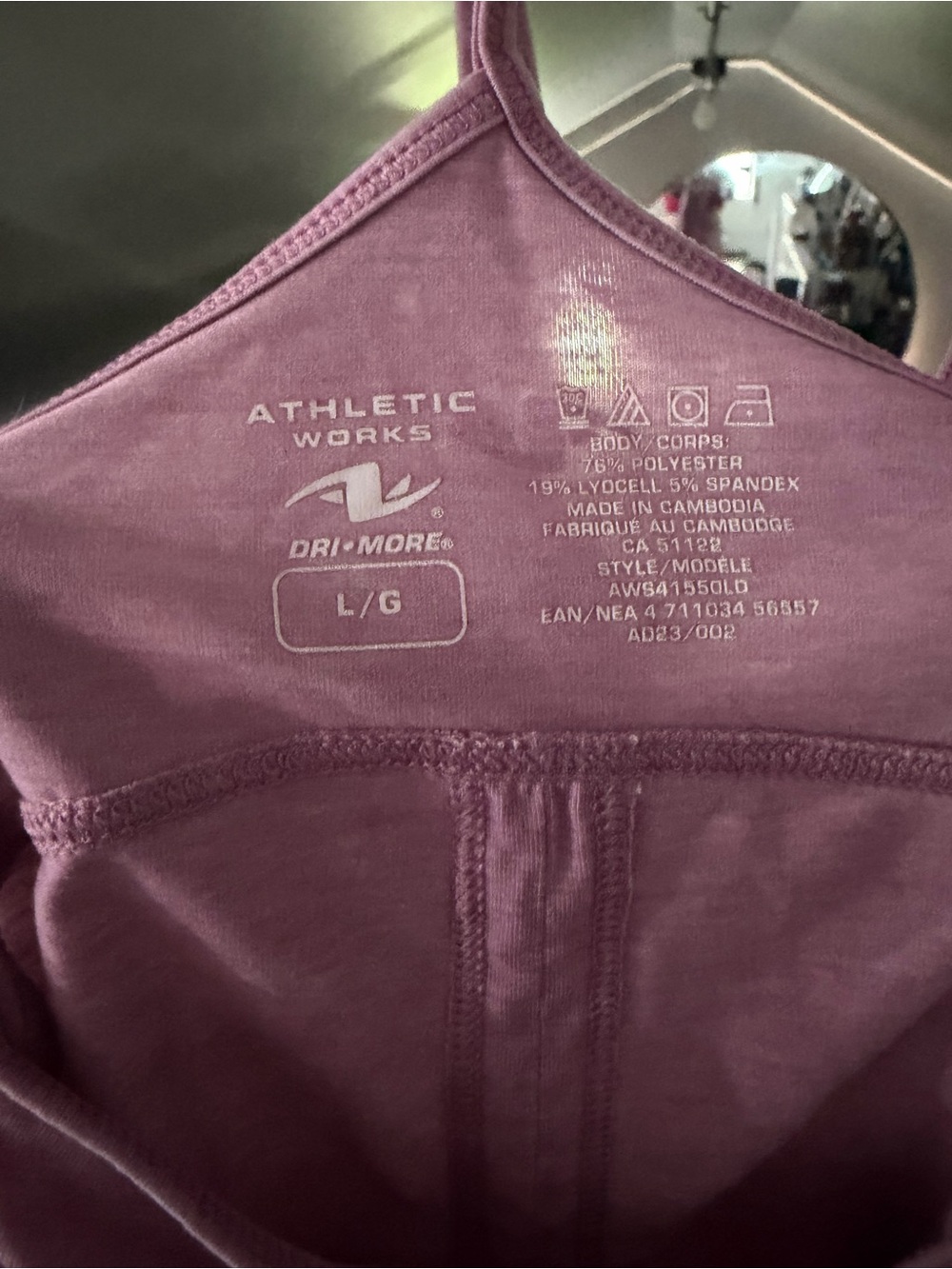 Athletic Works Light Pink Racerback Muscle Tank - Picture 4 of 4
